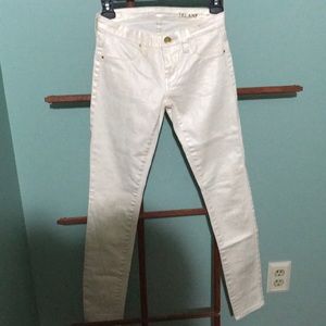 Cream sparkley blank jeans